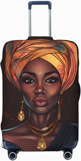 Travel Luggage Cover Black Woman African Woman Luggage Suitcase Protector Baggage Fit X-Large