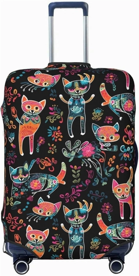 Travel Luggage Cover Day of The Dead Cat Luggage Suitcase Protector Baggage Fit X-Large
