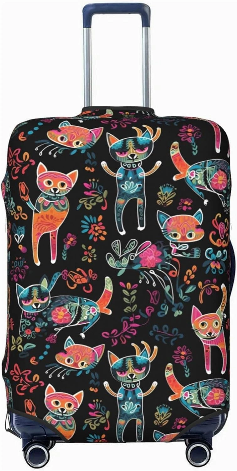 Travel Luggage Cover Day of The Dead Cat Luggage Suitcase Protector Baggage Fit X-Large