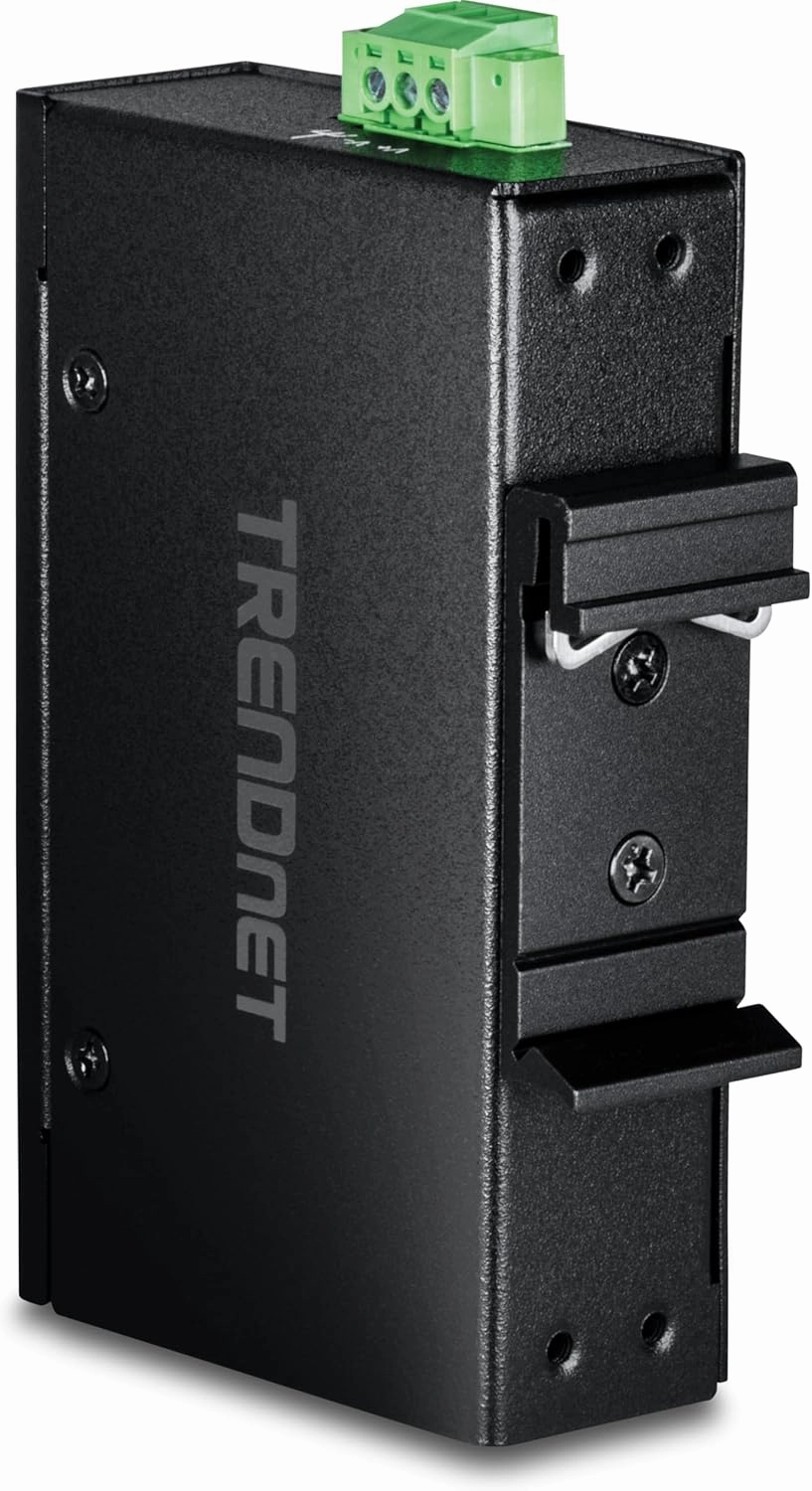 TRENDnet 5-Port Industrial Gigabit PoE  DIN-Rail Mini Switch, TI-PGLC50, 4 x Gigabit PoE  Ports, 1 x Gigabit Port, 90W PoE  Power Budget, 10Gbps Switching Capacity, NDAA & TAA Compliant
