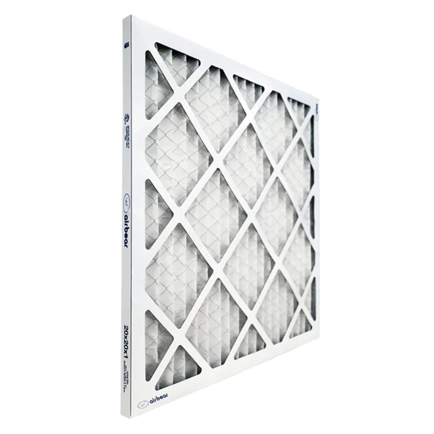 Trion MERV 13 Air Bear 20 x 20 x 1" High Efficiency High Dust Holding Capacity Pleated HVAC Filter with Durable Double Wall Frame Design, 4 Pack