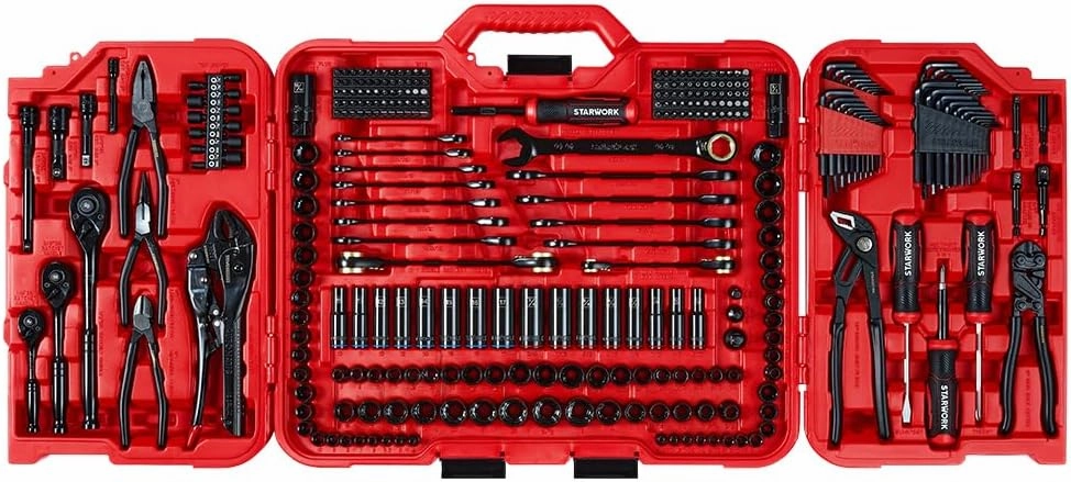TRUE MECHANIC 312-Piece Mechanics Tool Set and Socket Set, Professional, SAE/Metric
