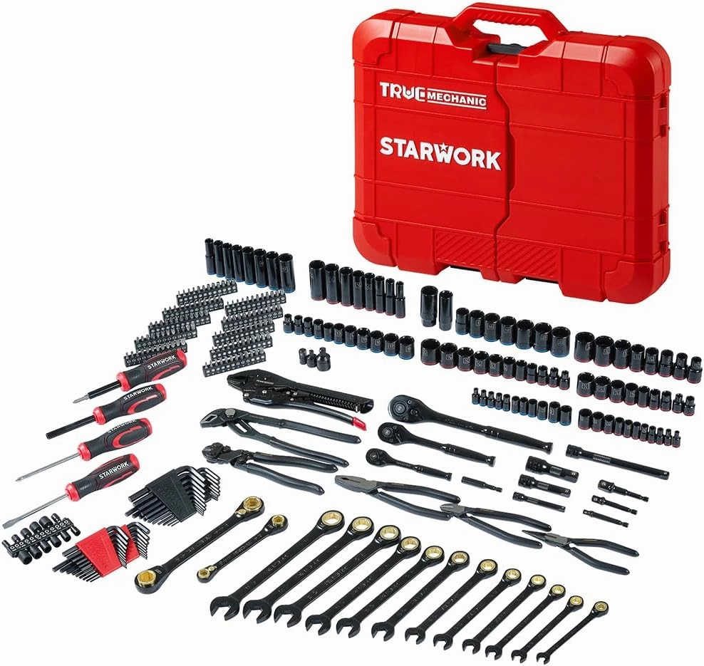 TRUE MECHANIC 312-Piece Mechanics Tool Set and Socket Set, Professional, SAE/Metric