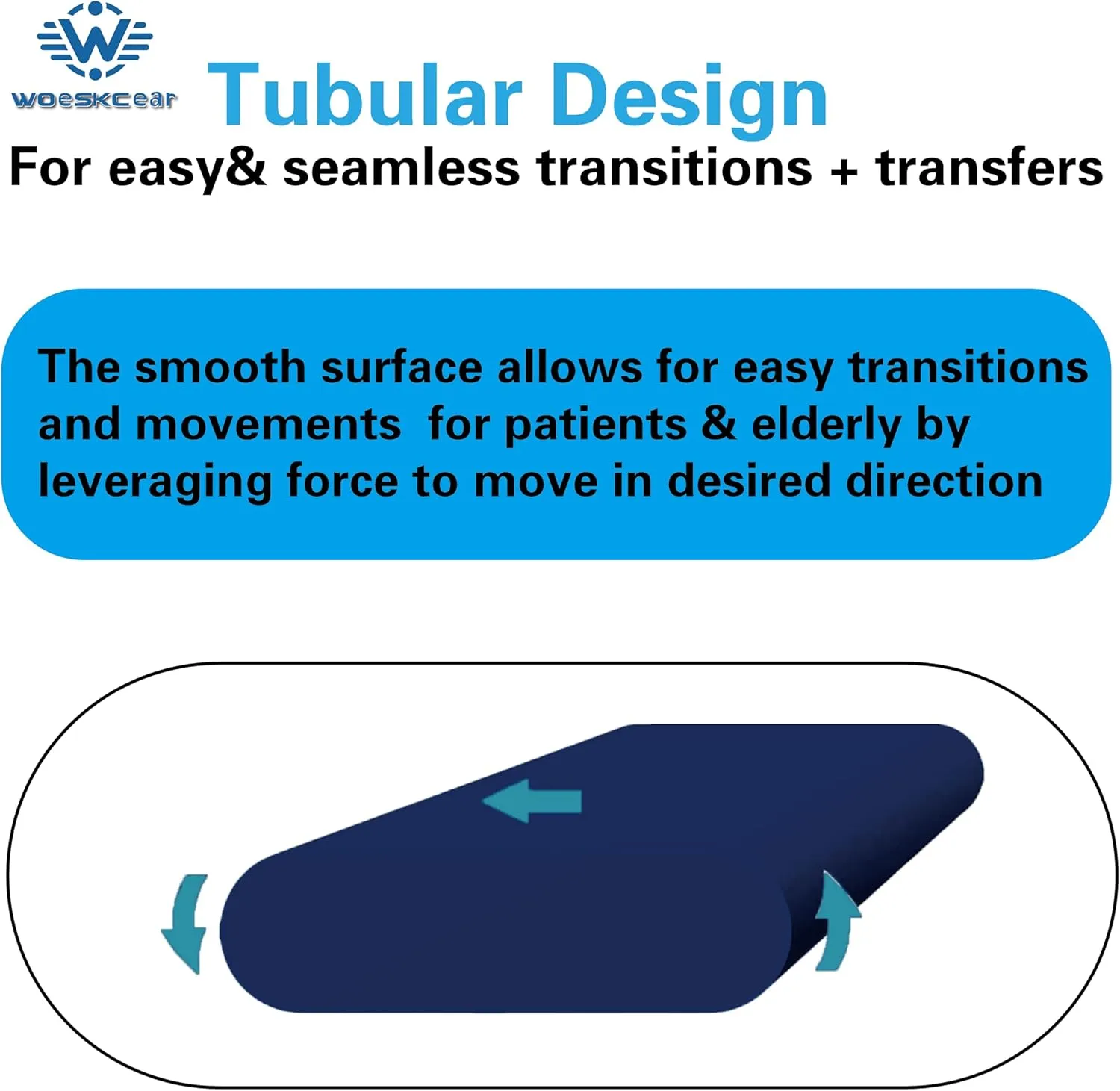 Tubular Slip, Transfers Elderly Disabled Stroke Patients from Bed to Vehicle, Car or Wheelchair and is an Assistant in Hospital and Home Care for Parkinson's (L)