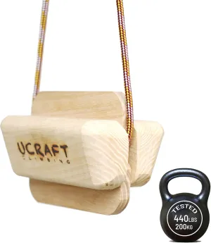 Ucraft Pocket-Sized Climbing Hangboard. Portable Fingerboard for Training and Warm-up
