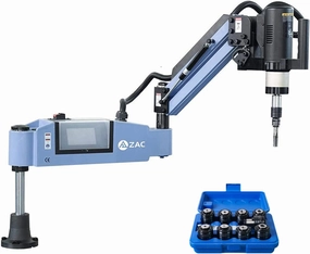 US Stock Zac 110V M3 to M16 Electric Tapping Machine Flexible Arm 375rpm 9 PCS GT12 ANSI Tap Holders Included