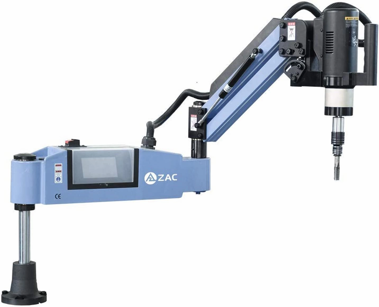 US Stock Zac 110V M3 to M16 Electric Tapping Machine Flexible Arm 375rpm 9 PCS GT12 ANSI Tap Holders Included