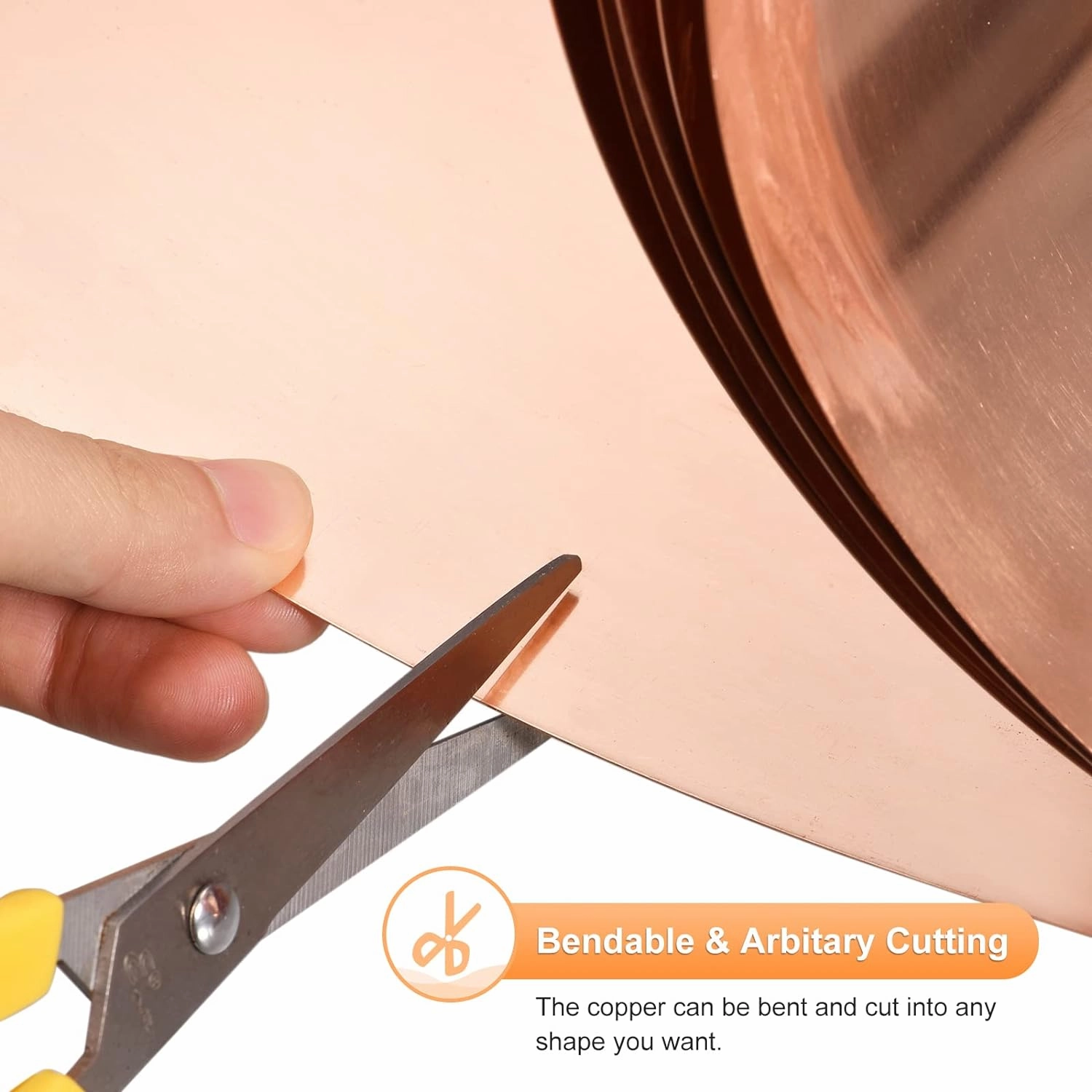 Uxcell 99.9% Pure Copper Sheet Roll, 3500mm x 200mm x 0.02mm, 32 Gauge, Red Copper, Perfect for Roofing, Flashing, DIY Projects