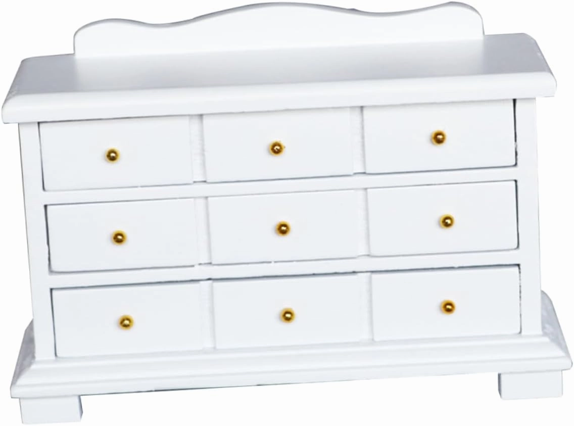 Vaguelly 1Pc Scale Mini Drawer Furniture for Dollhouse Decor Realistic Craft for Miniature House Scenes Smooth Surface Design