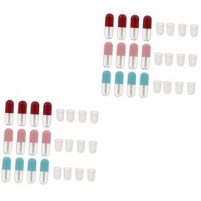 VALICLUD 2sets Mini Capsule Shaped Empty Lip Gloss Tubes Portable DIY Lip Color Containers for Travel Leak Design for and Special Occasions 12pcs*2
