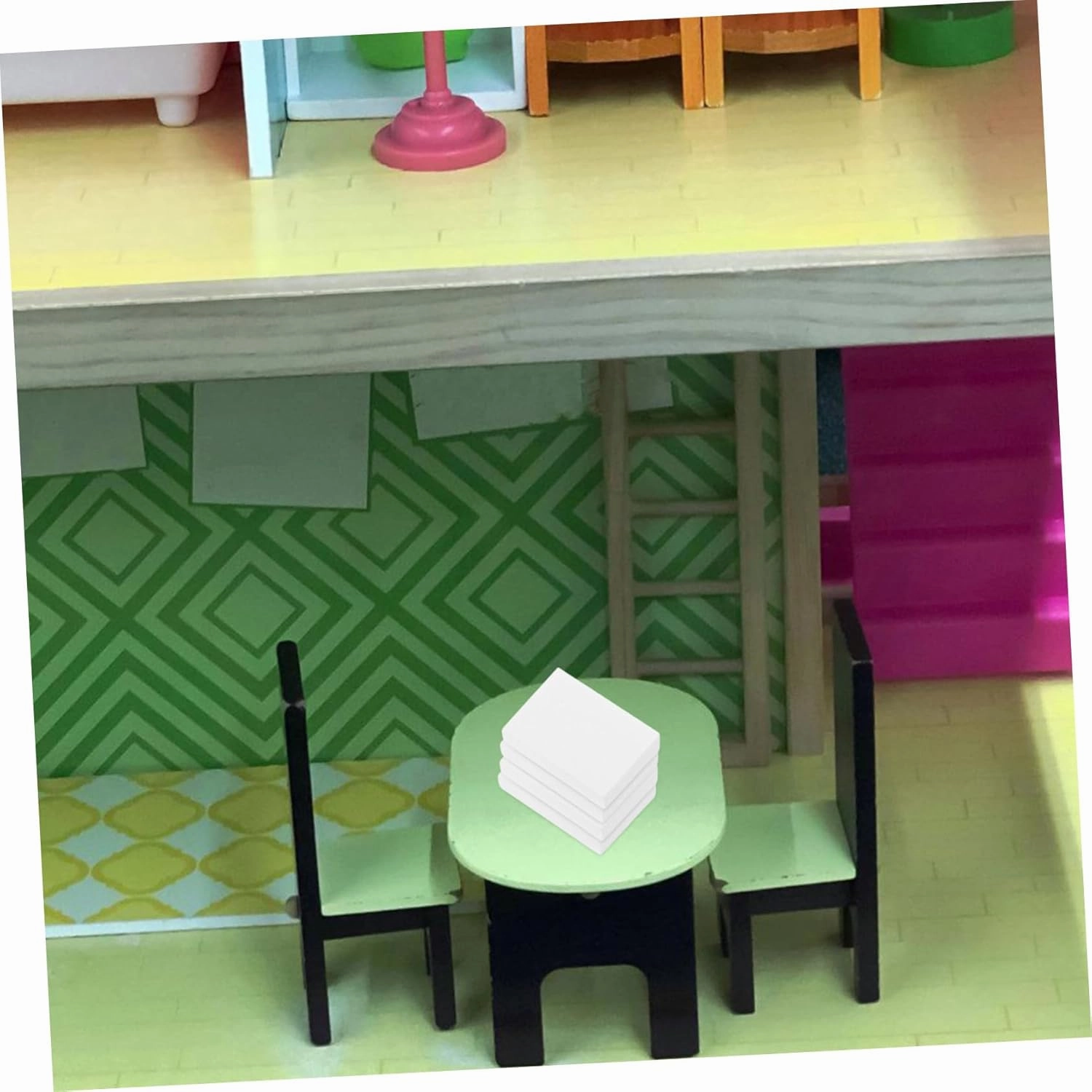 VANZACK 3sets Dollhouse Miniature Books Decor 1:12 Scale Mini Blank Book Paintable Miniature Items for Pretend 30pcs*3