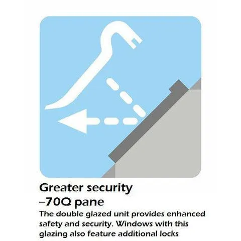 VELUX GGL FK06 3070Q Enhanced Security Pine Centre-Pivot Roof Window (66 x 118 cm)