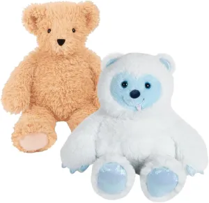 Vermont Teddy Bear Bundle – 18” Yeti & 18” Buttercream Bear Plush Toys – Ultra Soft Stuffed Animal Set for Kids & Collectors – Premium Quality, Made in Vermont