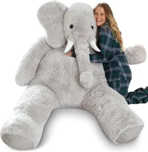 Vermont Teddy Bear Giant Elephant Stuffed Animal - 6 Foot Big Stuffed Elephant Plush from Giant Cuddle Collection - Collectible Plushies for Kids & Adults | Crafted in The USA