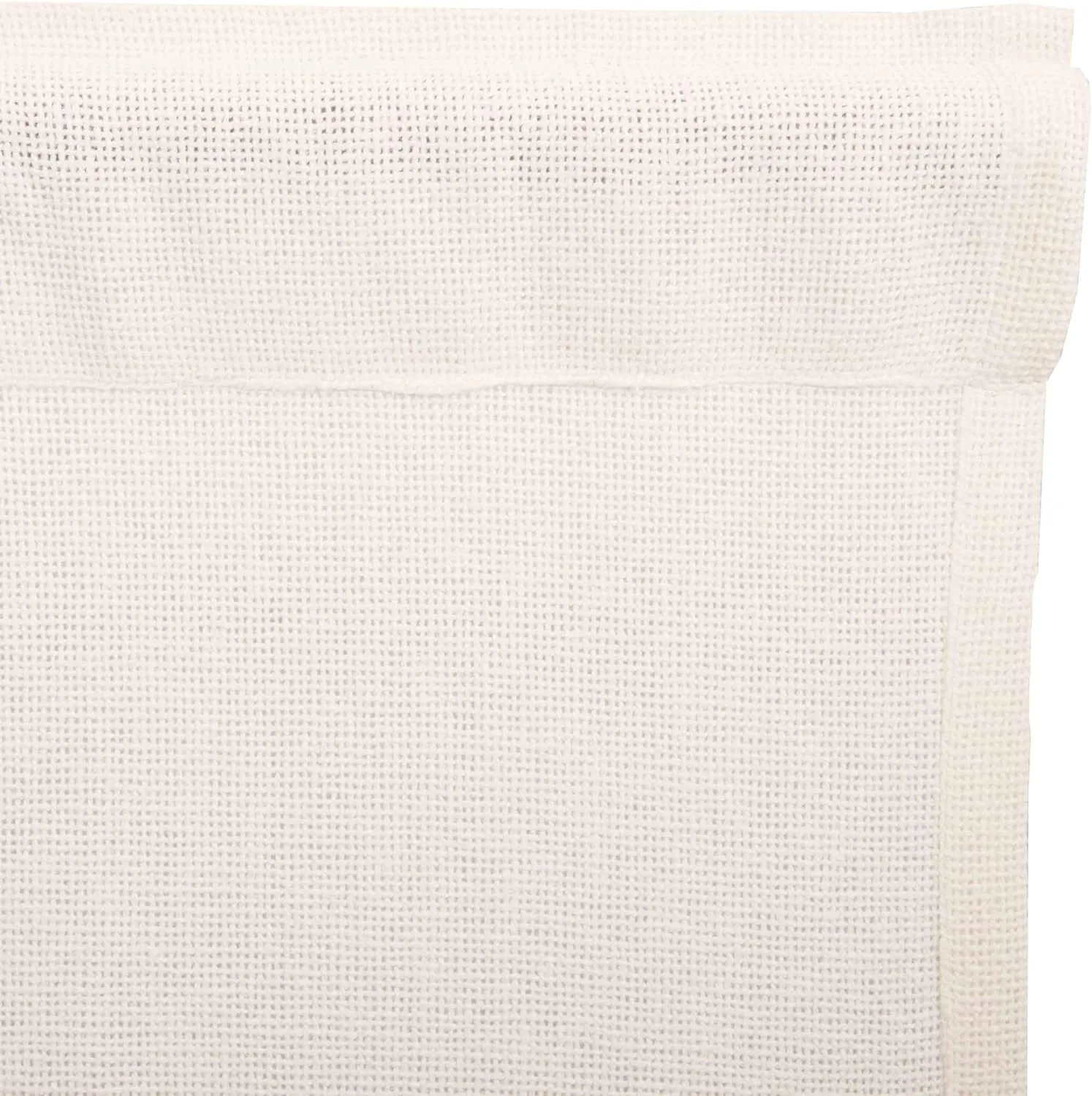 VHC Brands Burlap Antique White Farmhouse Primitive Curtains Tier Set of 2 L36xW36