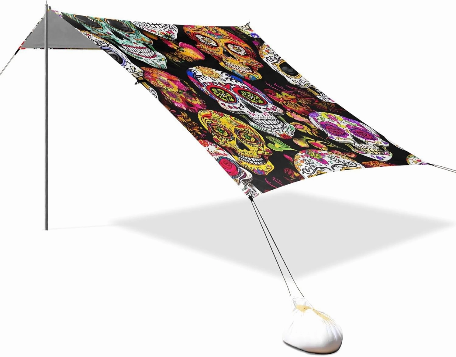 Vibrant Beach Tent Canopy Patio Sun Shade Outdoor Outside Portable Camping Shelter Windproof with Poles Sandbags Easy 9.2 × 10.5 FT