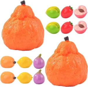 VICASKY 14pcs Artificial Fruit Decoration Set Realistic Faux Fruits for Home Decor Dollhouse Accessories and Office Displays Resin Ornaments for Creative Scenes