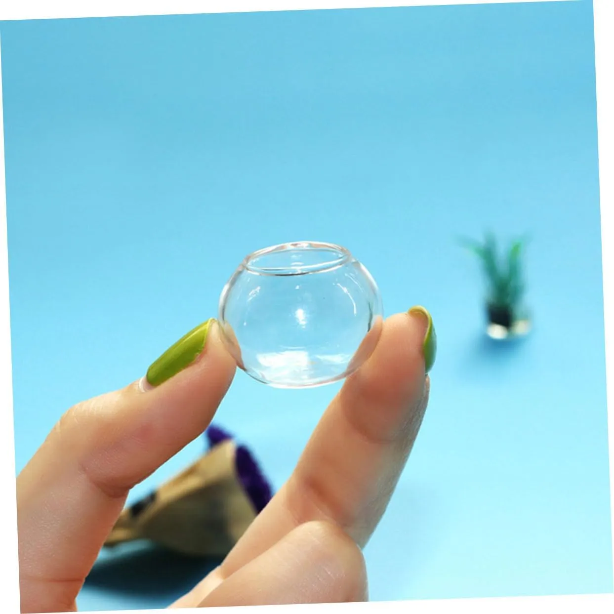 VICASKY 18pcs Miniature Fish Bowls for Doll House Decor Versatile Scene Accessories for Miniature Settings Compact and Space-Saving Fish Tank Ornaments for