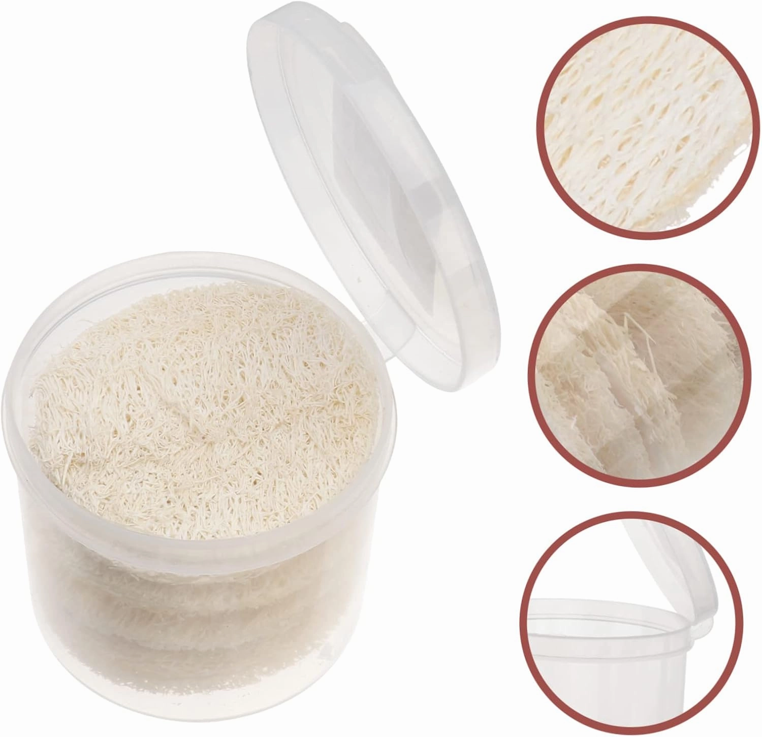 VICASKY 3sets Deep Pore Cleaner Loofah Pads Exfoliating Face Wash Sponges Makeup Remover for Gentle and Skin Care 11pcs*3