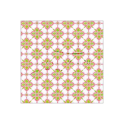 Victorian Colorful Tile - Dollhouse Wallpaper