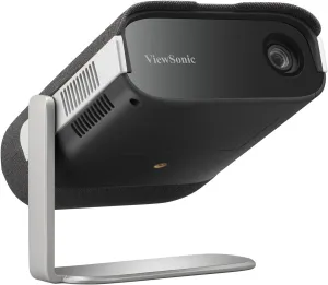 ViewSonic M1X Portable LED Projector with Smart Stand, Harman Kardon Speakers, Built-In Battery, H/V Keystone, 4 Corner Adjustment, Bluetooth, Wi-Fi, USB-C, Powered USB A