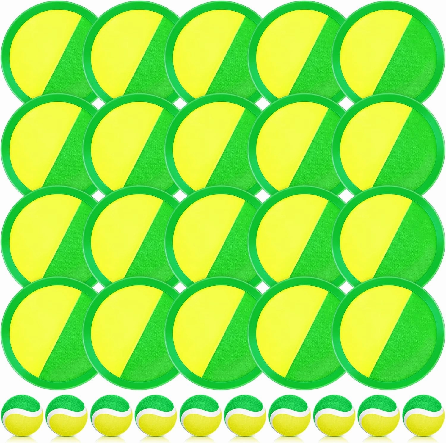 Vinsot Kids Toys Toss and Catch Ball Games 20 Paddles 10 Ball Catch Paddle for Outside Kids Outdoor Games Beach Toys Backyards Yard Lawn Playground Games Family Adults