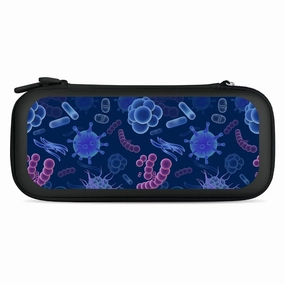 Viruses and Microbes Portable Compatible with Switch Carrying Case Protector Bag with 15 Games Accessories Black-Style