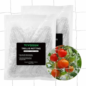 VIVOSUN 5 x 30 ft. Plant Trellis Netting, Heavy-Duty Polyester Grow Net, Garden Trellis Netting with Square Mesh for Climbing Plants, Vegetables, Fruits, and Flowers, 2-Pack