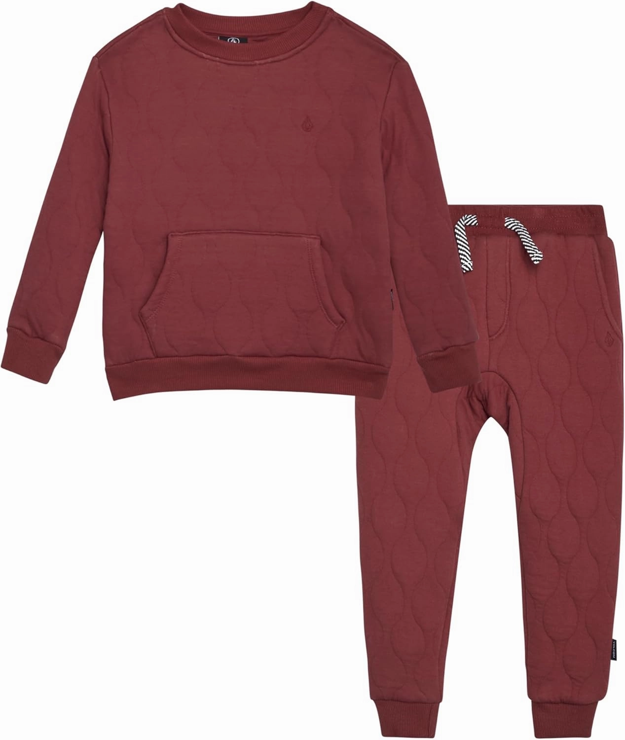 Volcom Boys' Sweatsuit Set - 2 Piece Soft Fleece Crewneck Pullover Sweatshirt and Jogger Pants - Cozy Outfits for Boys 12M-7