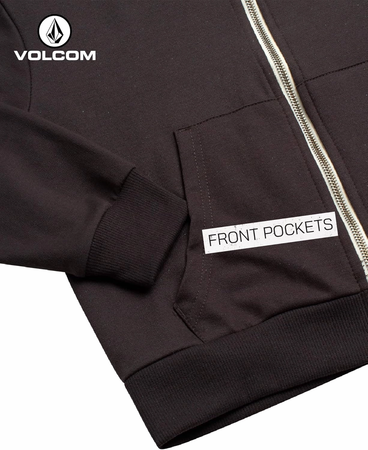 Volcom Girls' Fleece Short Set - 2 Piece Long Sleeve Full Zip Up Hoodie Sweatshirt and Matching Sweat Shorts (Sizes: 4-12)