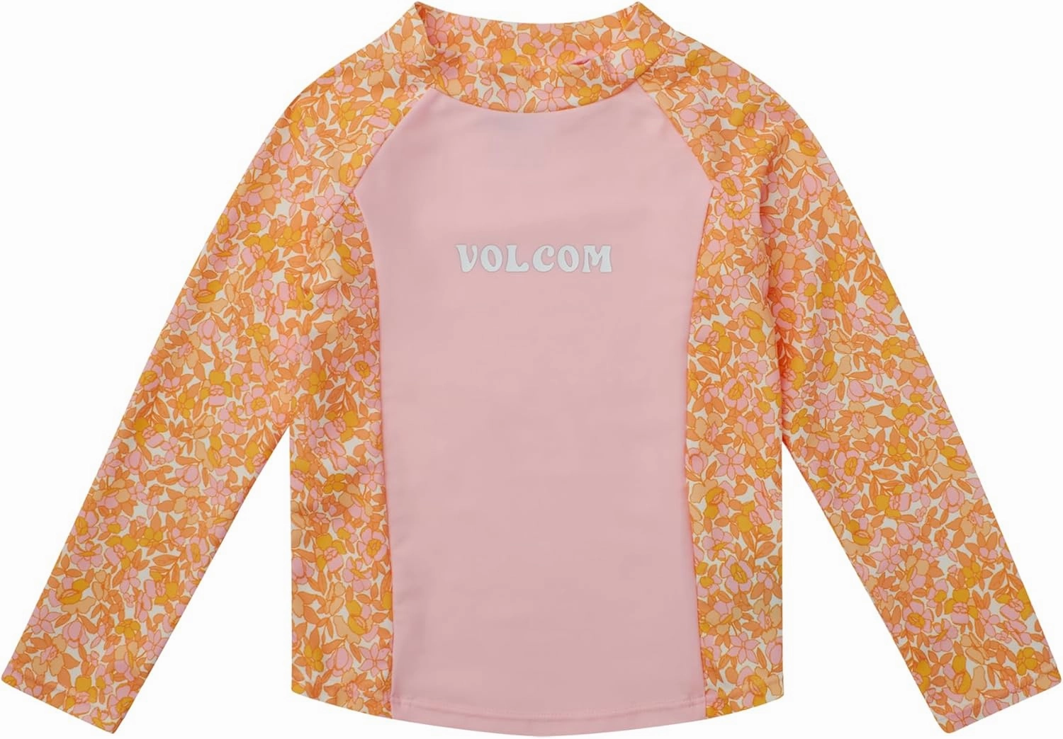 Volcom Girls' Swimsuit Set - 3 Piece UPF50  High Neck Bikini Top, Bikini Bottom and Matching Swim Shorts for Girls (2T-16)