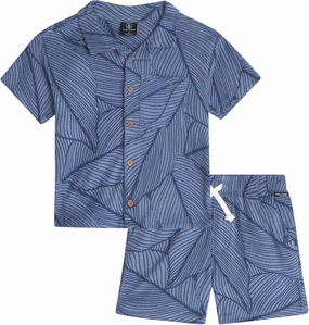 Volcom Toddler Boys' Terry Short Set - 2 Piece Short Sleeve French Terry Button Down Shirt and Matching Shorts (Sizes: 2T-7)
