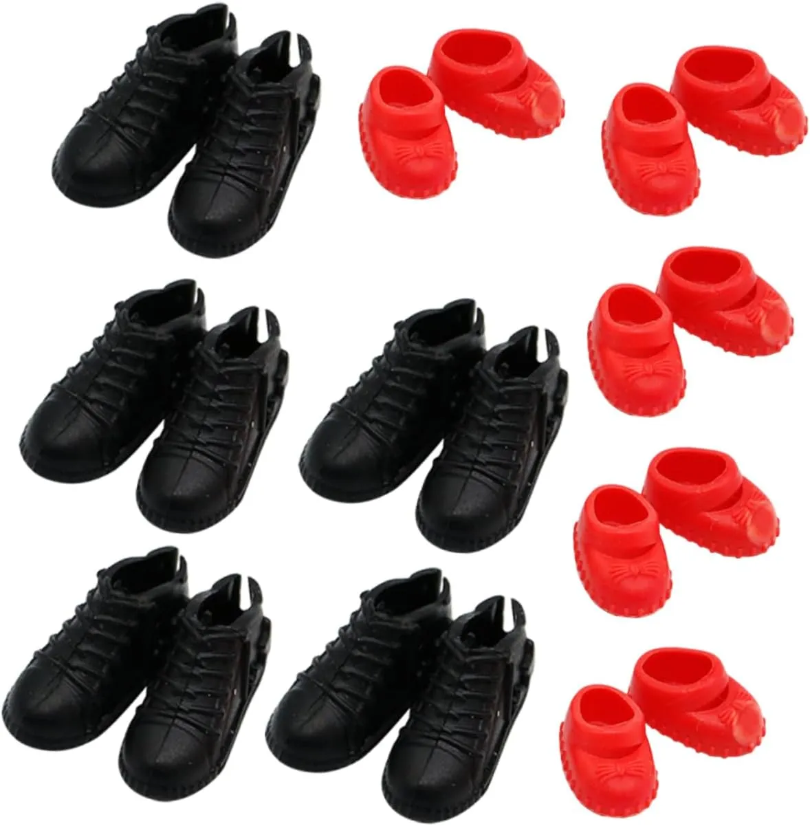VOSAREA 4sets 10 Pairs Miniature Doll Shoes Simulation Shoes Decors for Dollhouse Scene Props Material for Photo Props House Decoration 10pairs*4