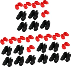 VOSAREA 4sets 10 Pairs Miniature Doll Shoes Simulation Shoes Decors for Dollhouse Scene Props Material for Photo Props House Decoration 10pairs*4
