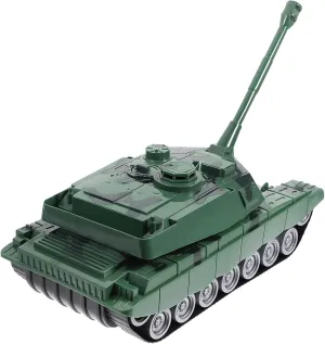 VOSAREA Tank Model Rotatable Turret Simulation Realistic Rotating Vehicle for Desktop Decoration War Scene Miniature Collection Safe Design