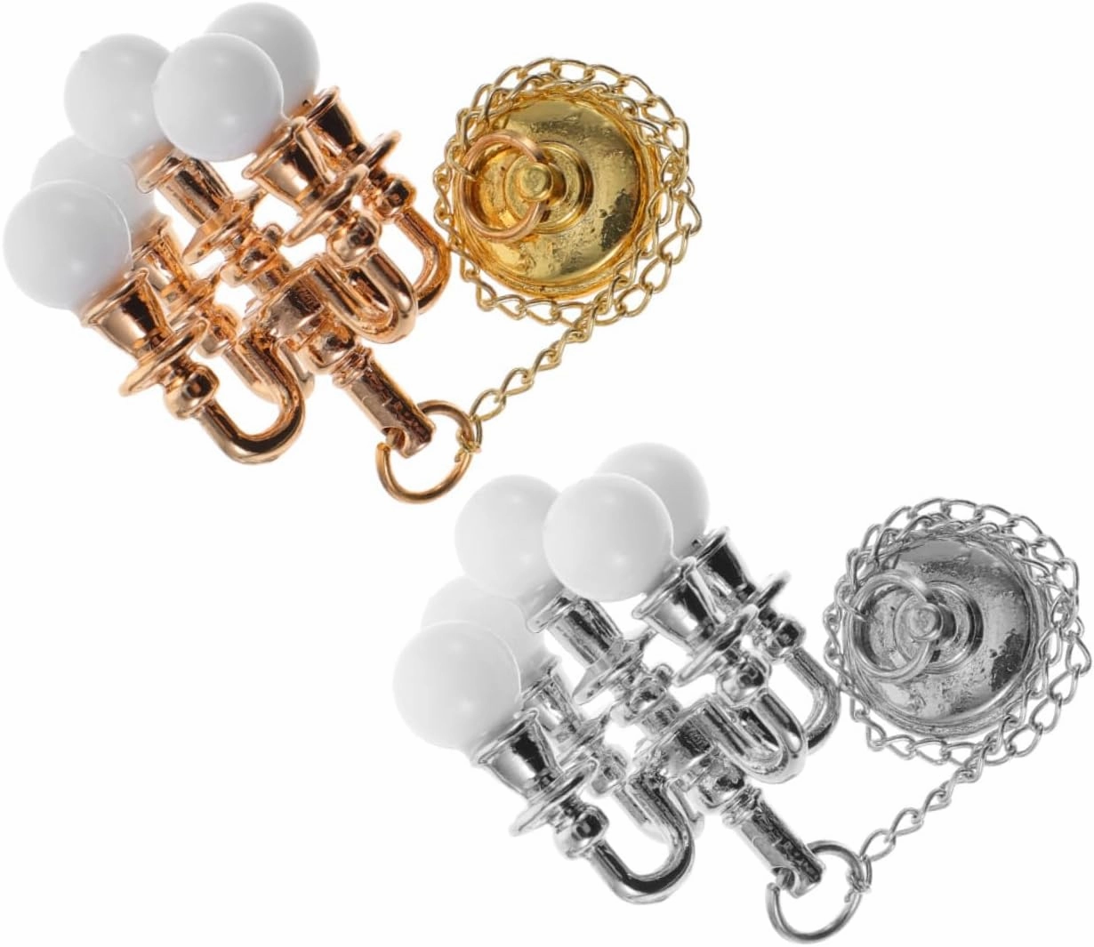 VOSAREA 5sets 2pcs Miniature Ceiling Lamp Tiny House Chandelier Decorative Hanging Light for Dollhouse Simulation Light Fixtures Safe Design for House Decor 2pcs*5