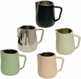 VOSAREA 5sets 5pcs Miniature Milk Frothing Jugs Mini Coffee Cups for Dollhouse Decor Safe Latte Art Pitchers Natural Colors Realistic Photo Props 5pcs*5