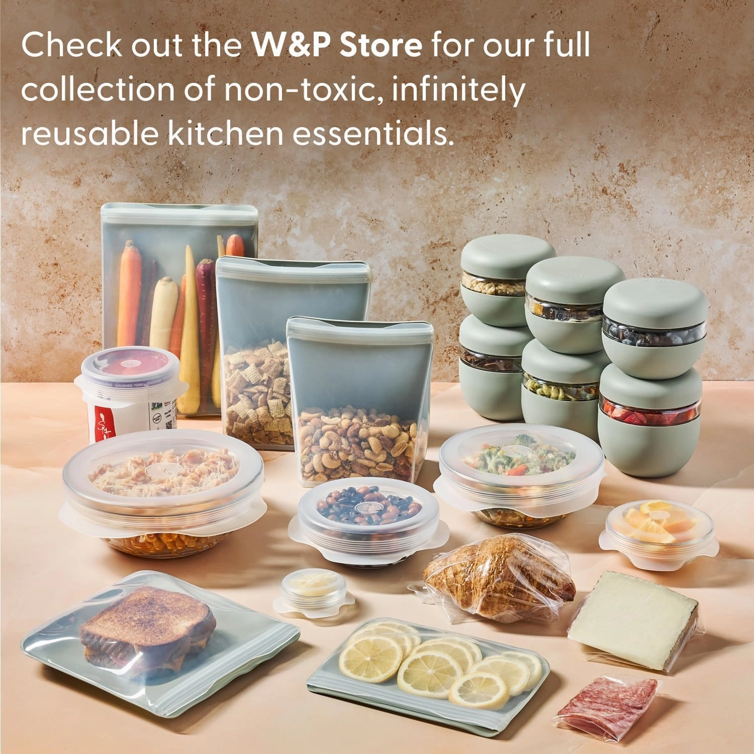 W&P Porter Ceramic Mug w/ Protective Silicone Sleeve, Cream 16 Ounces | On-the-Go | Reusable Cup for Coffee or Tea | Portable | Dishwasher Safe