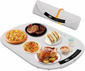 Warming Mat for Food Extra Large Extra Large Portable Food Warming Mat for Buffet Roll Up Electric Warming Trays for Food Electric Warming Tray (Grayish)