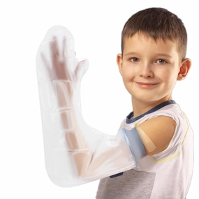 Waterproof Full Arm Cast Covers for Shower Kids - Available in 3 Sizes|Reusable Child Long Arm Cast Sleeve Bag Covers- Watertight Protection forWounded Elbow Wrist Hand Finger Forearm (Size:M)