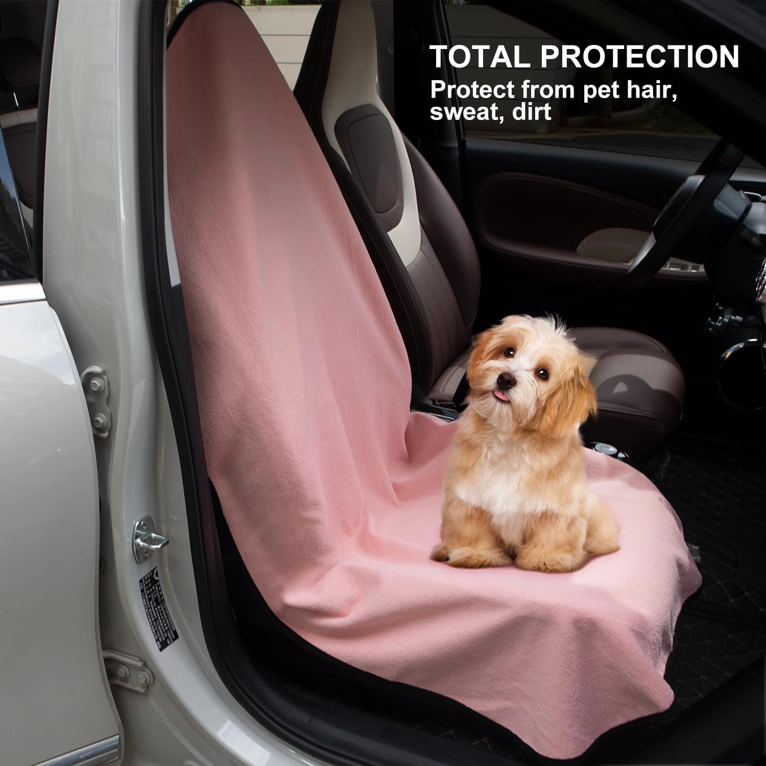 Waterproof Sweating Car Seat Cover for Post Gym Workout, Running, Swimming, Beach and Hiking, Universal Fit Non-Slip Bucket Seat Protector for Cars SUV Trucks, Machine Washable (2pcs Pink)