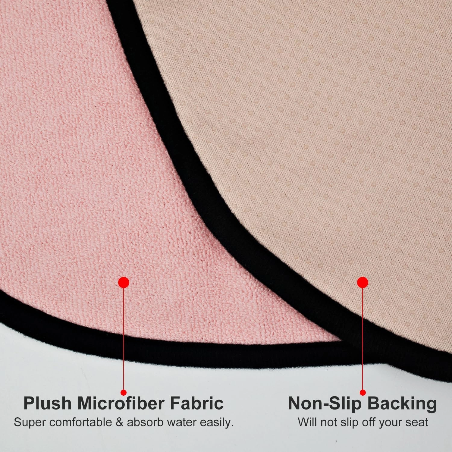 Waterproof Sweating Car Seat Cover for Post Gym Workout, Running, Swimming, Beach and Hiking, Universal Fit Non-Slip Bucket Seat Protector for Cars SUV Trucks, Machine Washable (2pcs Pink)