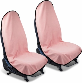Waterproof Sweating Car Seat Cover for Post Gym Workout, Running, Swimming, Beach and Hiking, Universal Fit Non-Slip Bucket Seat Protector for Cars SUV Trucks, Machine Washable (2pcs Pink)