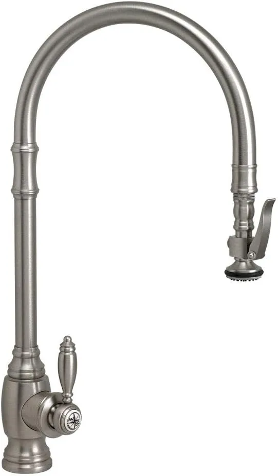 Waterstone 5500-ABZ Traditional Extended Reach PLP Pull Down Faucet Antique Bronze