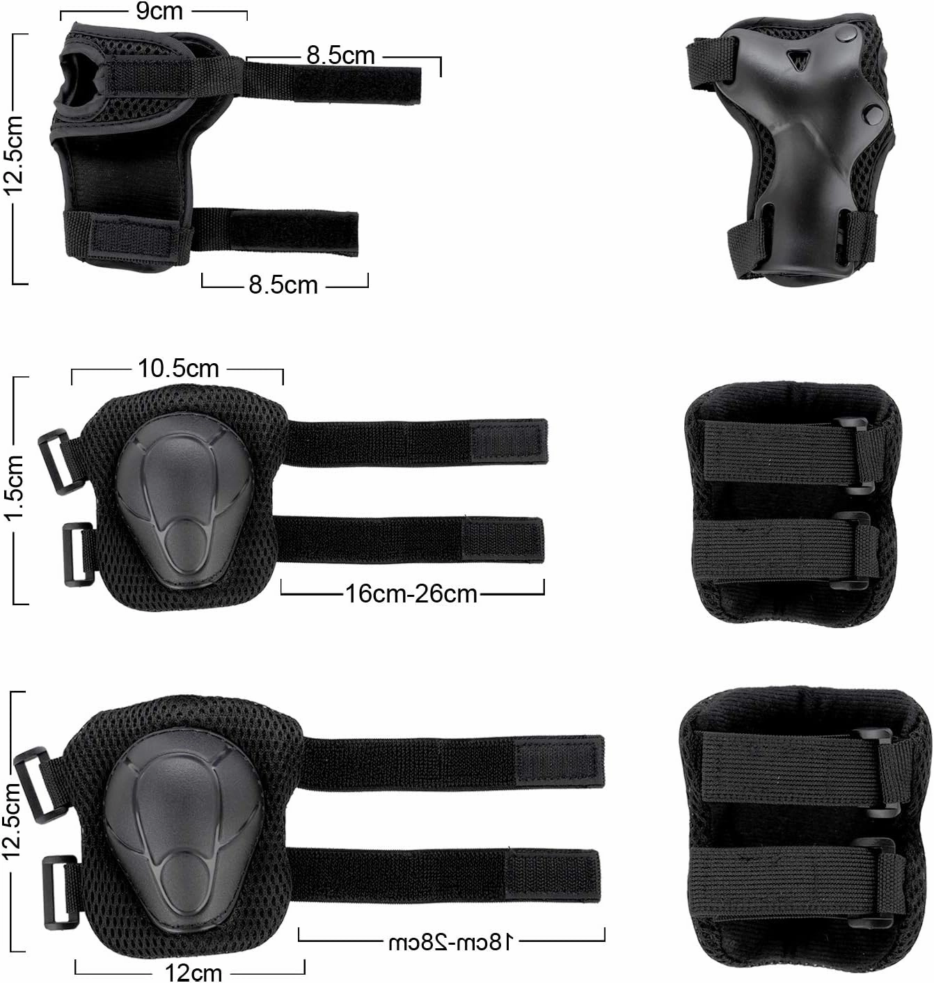 WayEee Kids Bike Helmet Set Skateboard Knee Pads, Helmet Pad Set Protective Gear Set Adjustable for Girls Kids 3-10 Helmet Elbow Pads Wrist Guards for Sport Cycling Bike Roller Skating Scooter