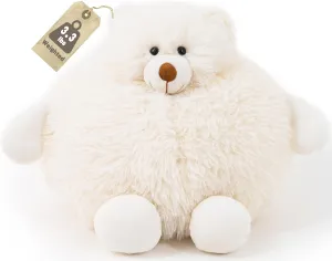Weighted Stuffed Animals Bear - 20 Inch - 3.3 lb - White Polar Bear Stuffed Animals - White Stuffed Bear - Weighted Throw Pillow - Gift for Adults and Kids