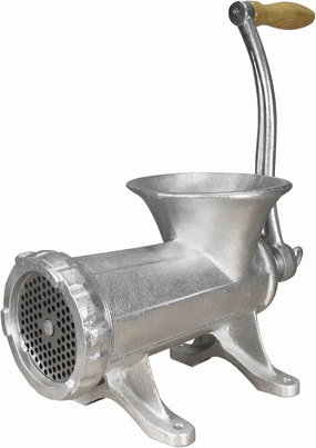 Weston #22 Manual Tinned Meat Grinder and Sausage Stuffer, Silver