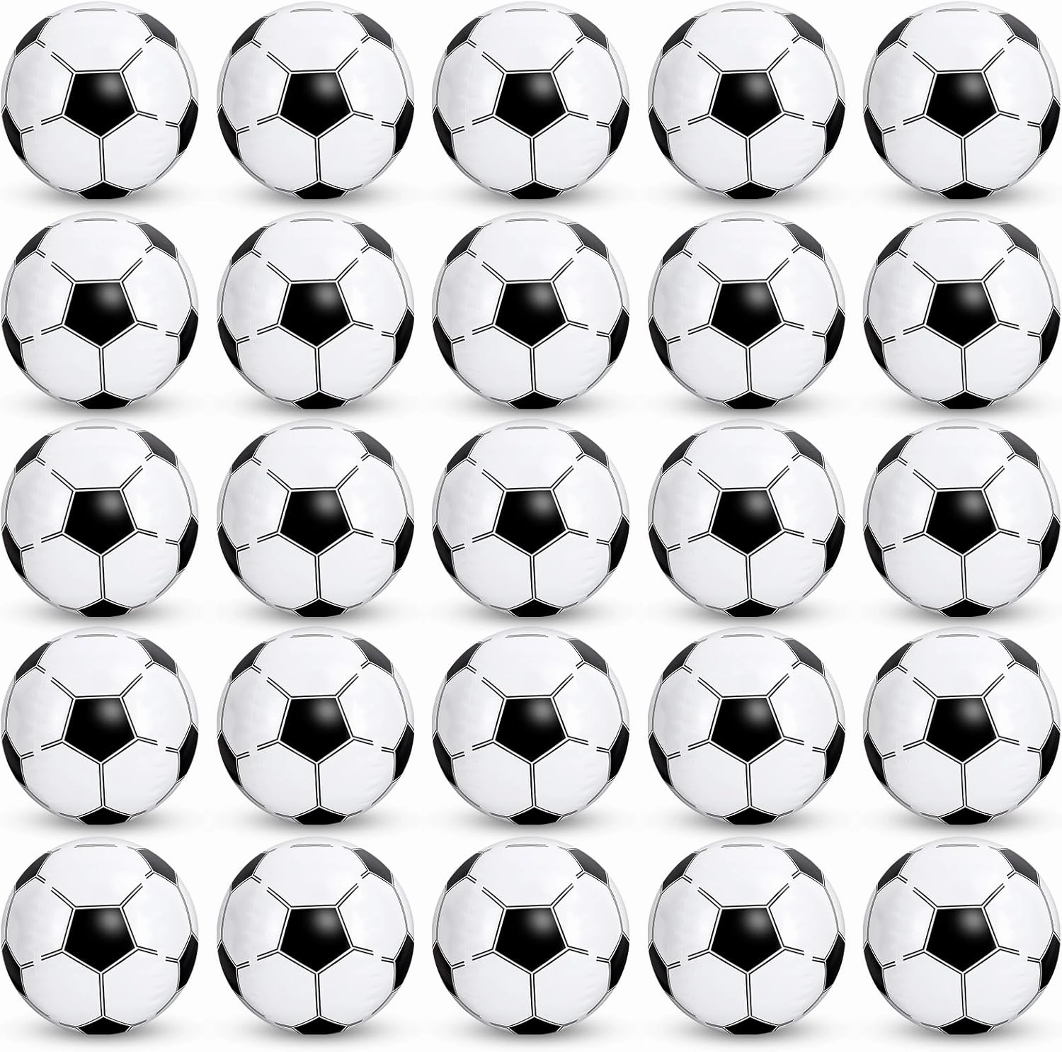 Whaline 25Pcs 16'' Inflatable Beach Balls Pool PVC Balls for Summer Beach Party Decorations Water Sand Game Toy Accessories