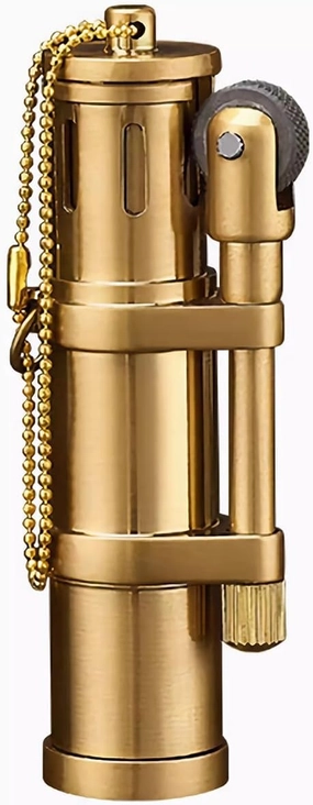 Wheel Vintage Oil Lighter Kerosene Creative Candle Lighters for Collection Gift (Gold)