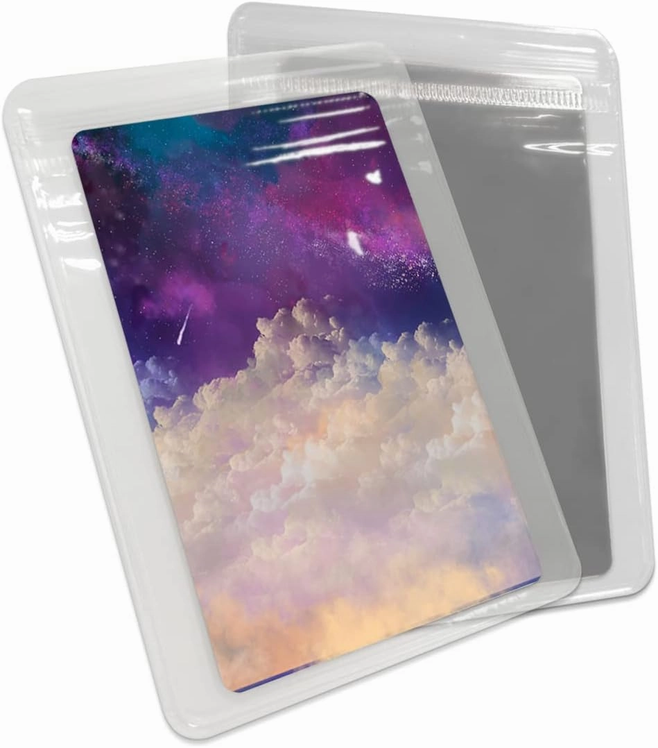 White Cloud Night Sky Small Compact Mirror for Purse, White Cloud Night Sky Travel Makeup Mirror for Women Men, Rectangular Handheld Compact Pocket Mirror 1 PCS